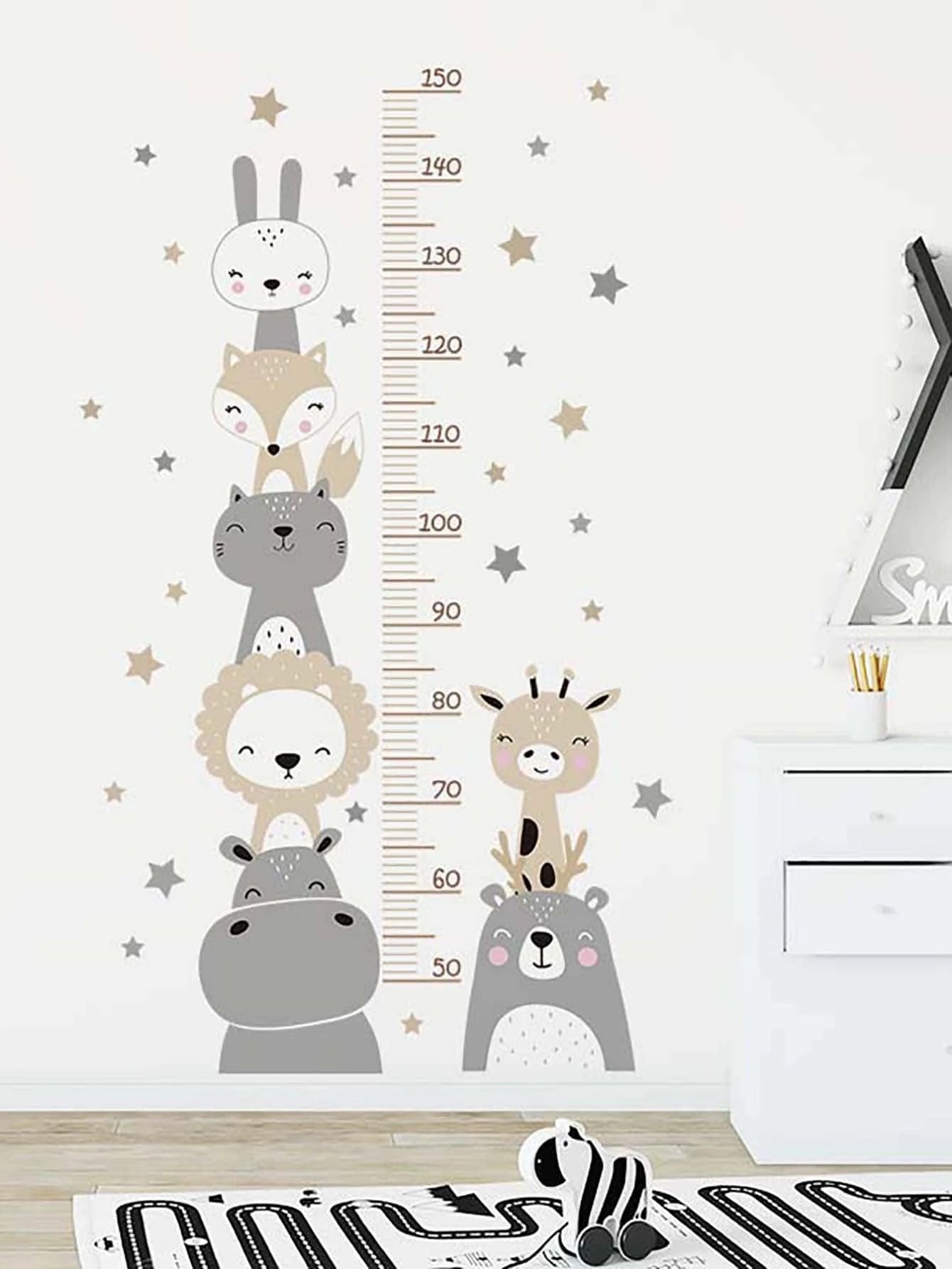 Animal Cartoon Growth Chart Decal